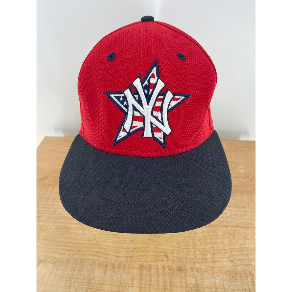 New Era New York‎ Yankees MLB Baseball Cap Red Navy 59FIFTY Fitted Hat 6 7/8